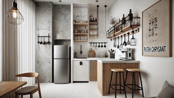 Mini Bar Dapur Gaya Industrial