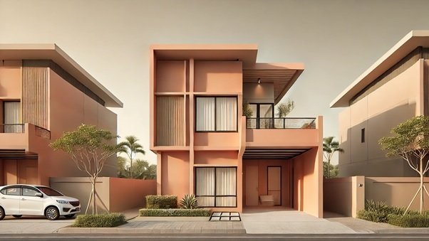 1. Rumah 2 Lantai Minimalis dengan Balkon dan Carport