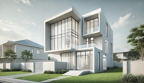 3. Rumah dengan Banyak Jendela Kaca