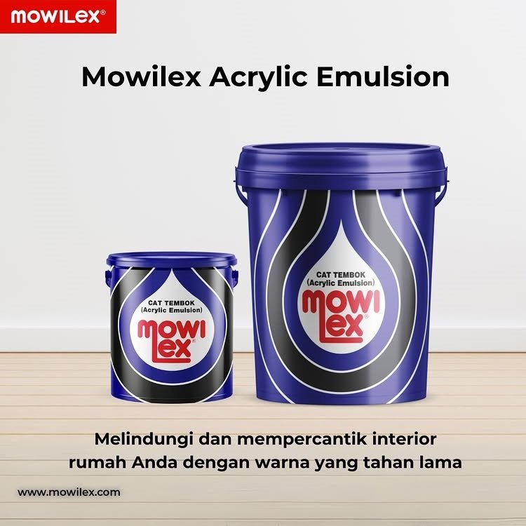 Mowilex Cat Tembok Interior untuk hasil akhir yang halus dan tahan lama