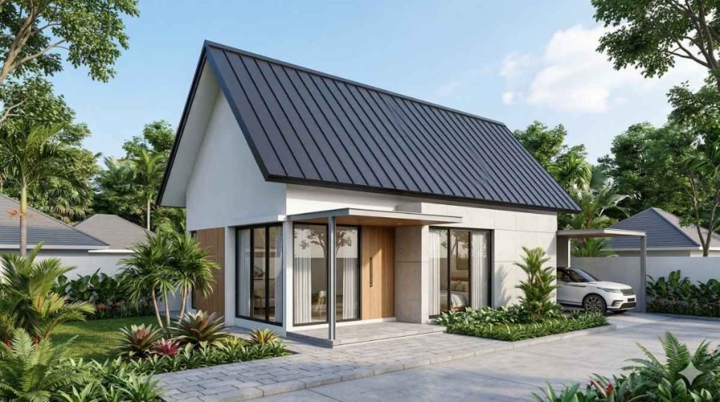 model rumah minimalis terbaru dengan atap pelana