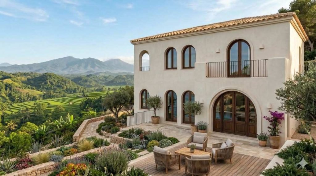 desain minimalis mediterania modern terbaru