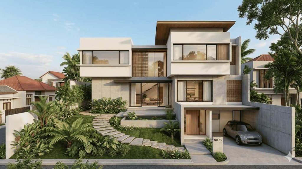 desain rumah minimalis split level