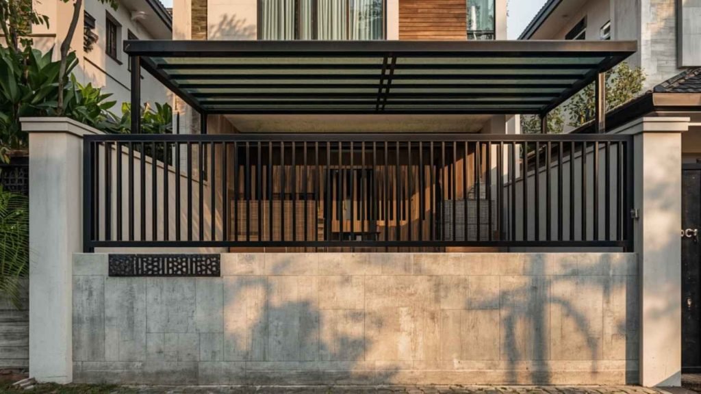 model pagar setengah tembok