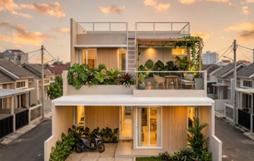 rumah minimalis 2 lantai dengan rooftop