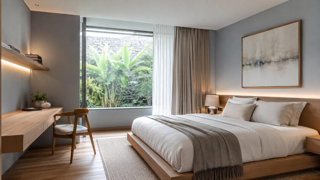 interior warna biru abu abu