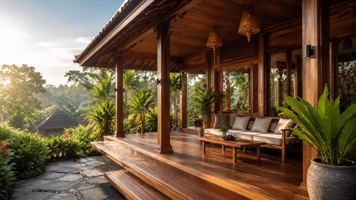 teras rumah kayu