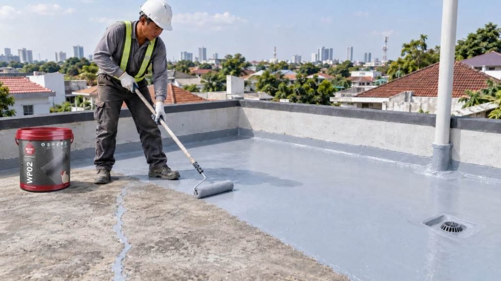 cara memperbaiki dak beton bocor
