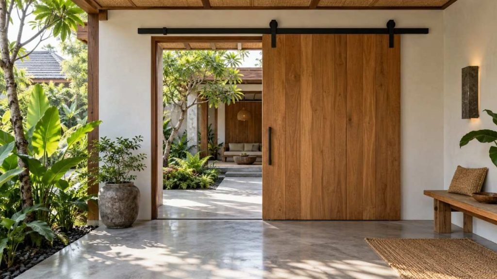 pintu kayu geser